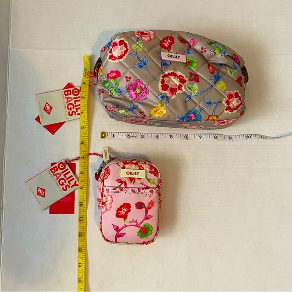 Set of Oilily floral toiletry/ cosmetics bag and mini Crossbody. -NWT - Picture 11 of 11